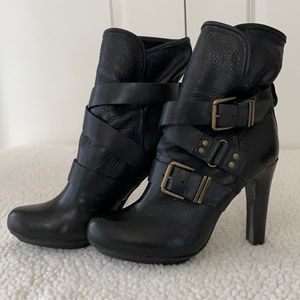 DKNY Multi Buckle Platform Bootie